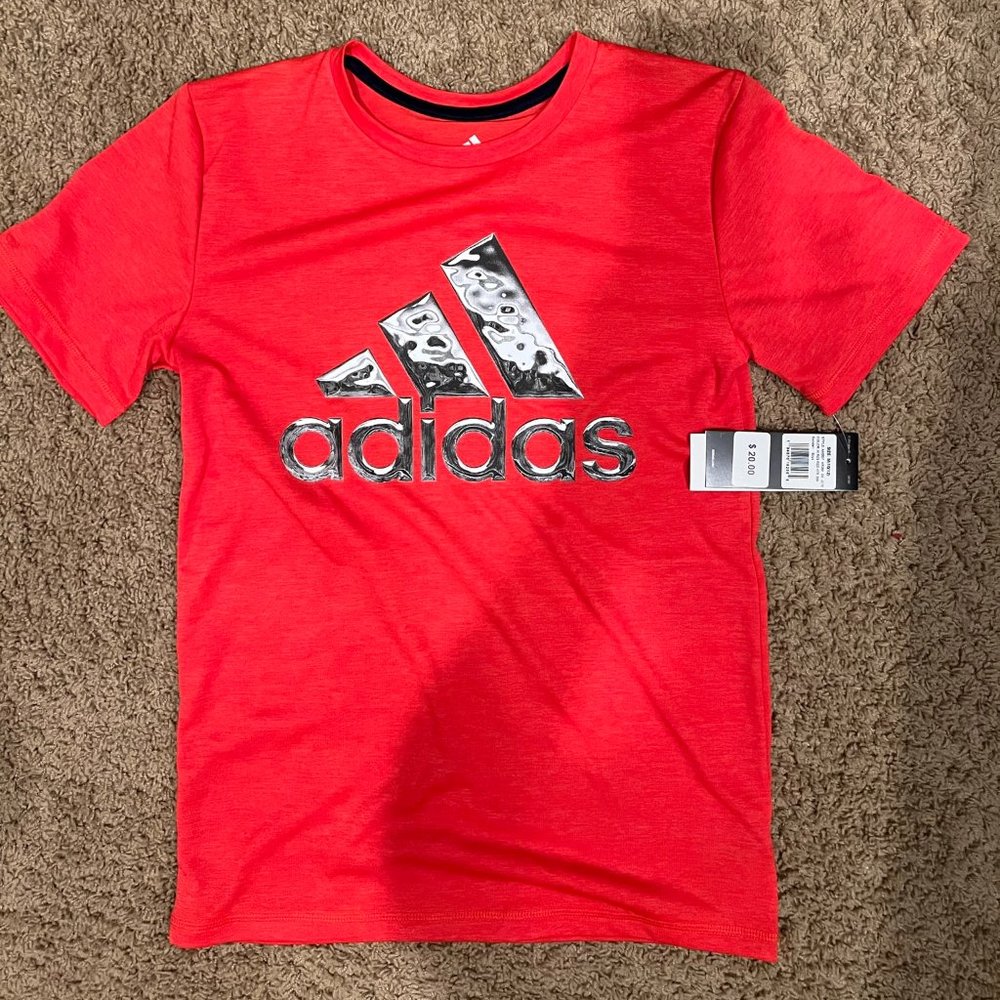 NWT Adidas dri-fit red shirt - Boys M(10-12)